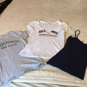 LOT 3 Abercrombie & Fitch T-Shirts V Neck Tank Top